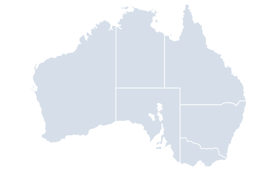 map of australia